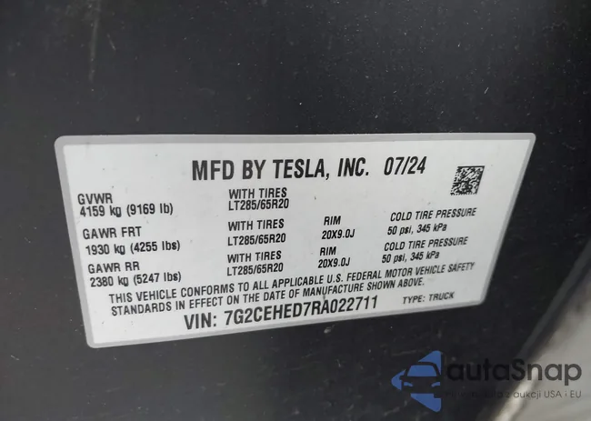 7G2CEHED7RA022711: 42437523