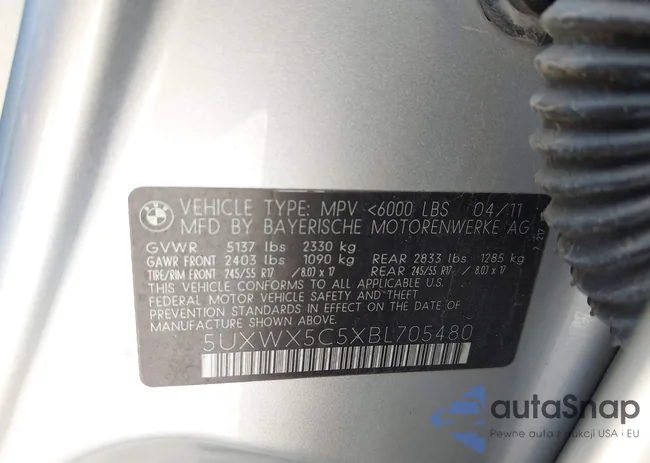 5UXWX5C5XBL705480: 42437759