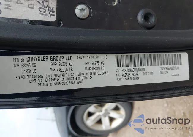 2C3CDYAG8CH189108: 42438788