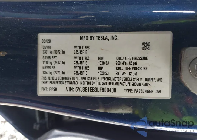 5YJ3E1EB9LF800400: 42438843