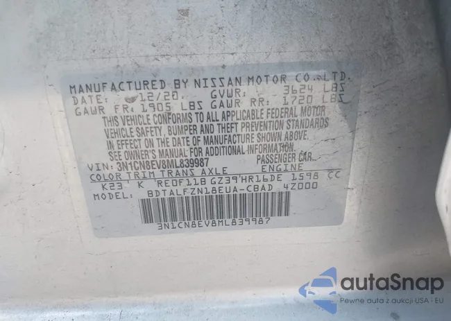 3N1CN8EV8ML839987: 42438980