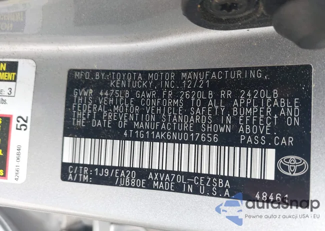 4T1G11AK6NU017656: 42439174