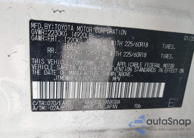 JTMDWRFV2LD057000: 42438402