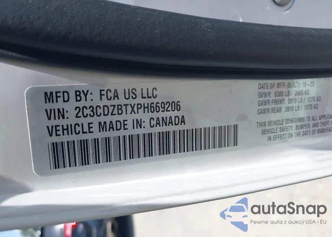 2C3CDZBTXPH669206: 42438407