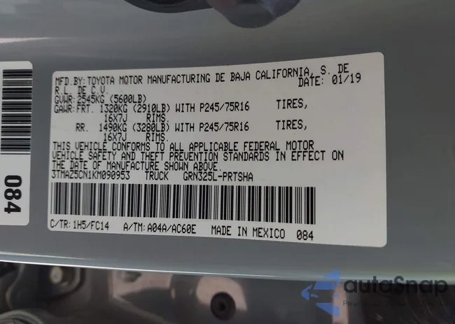 3TMAZ5CN1KM090953: 42438542