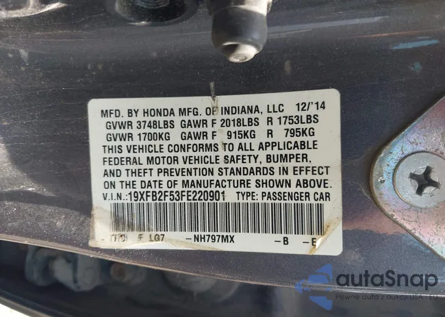 19XFB2F53FE220901: 42438602