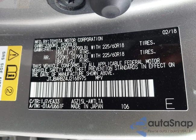 JTJBARBZ4J2168975: 42439794