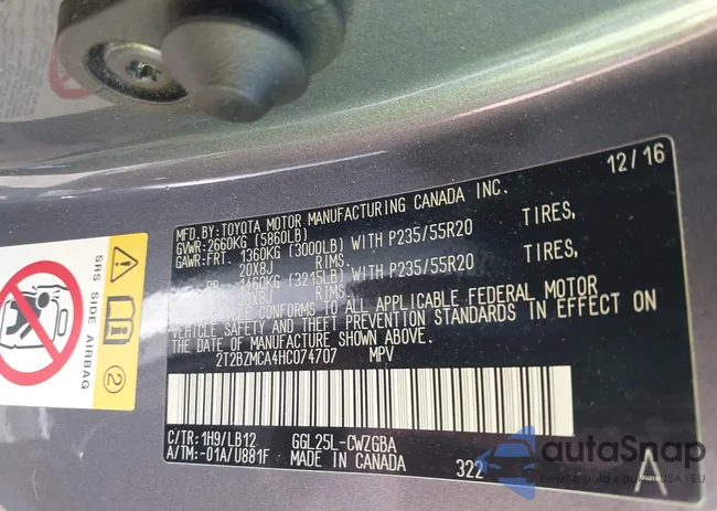 2T2BZMCA4HC074707: 42439938