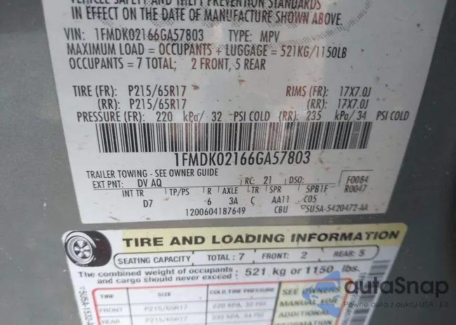 1FMDK02166GA57803: 42440084