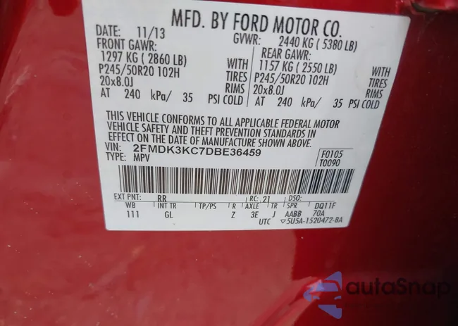 2FMDK3KC7DBE36459: 42440159