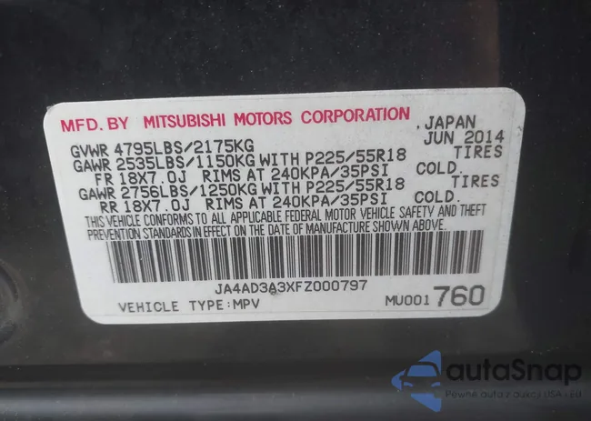 JA4AD3A3XFZ000797: 42440160