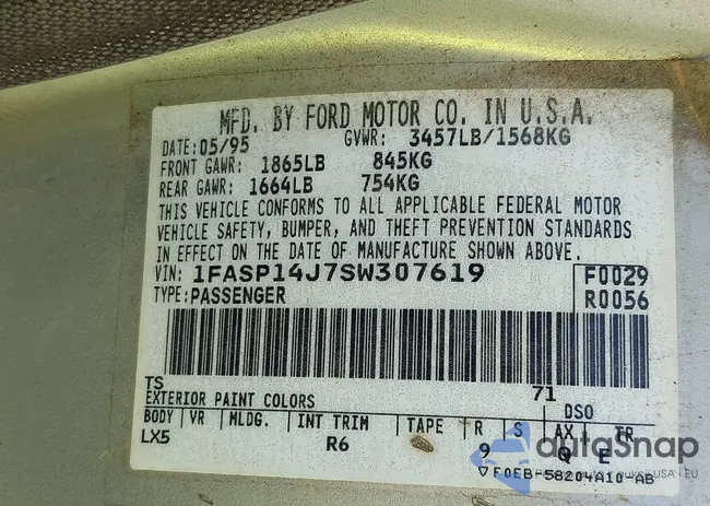 1FASP14J7SW307619: 42440199