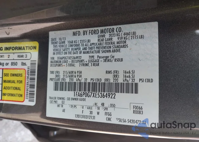 1FA6P0G7XE5364922: 42440336