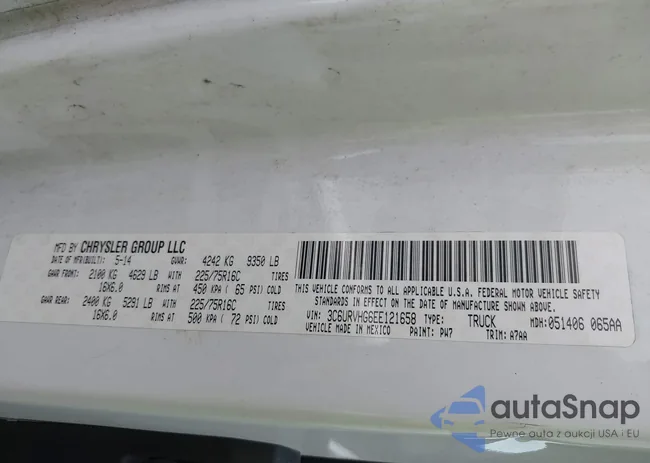 3C6URVHG6EE121658: 42440363