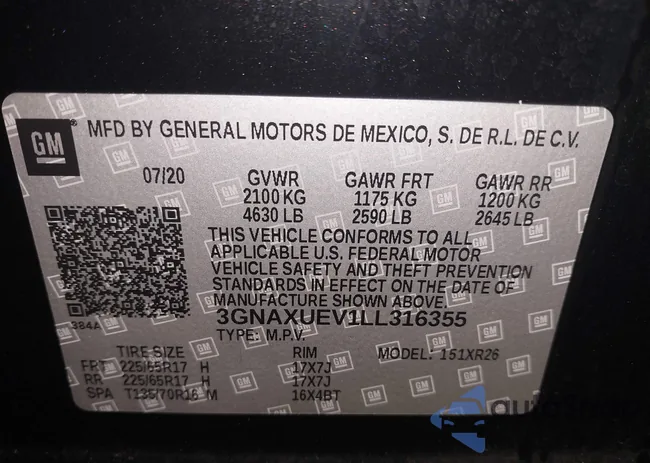 3GNAXUEV1LL316355: 42439415