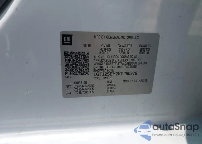 1GT12SEY2KF280979: 42440832