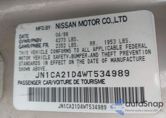 JN1CA21D4WT534989: 42440849
