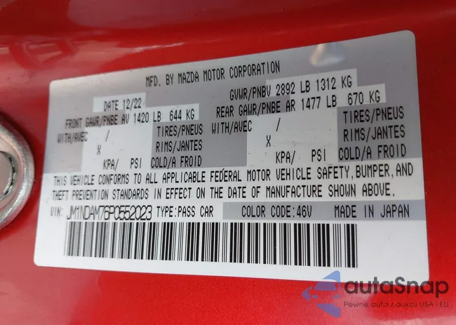 JM1NDAM76P0552023: 42440868