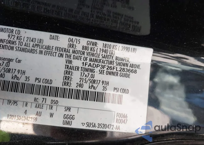 1FADP3F26FL283668: 42440953