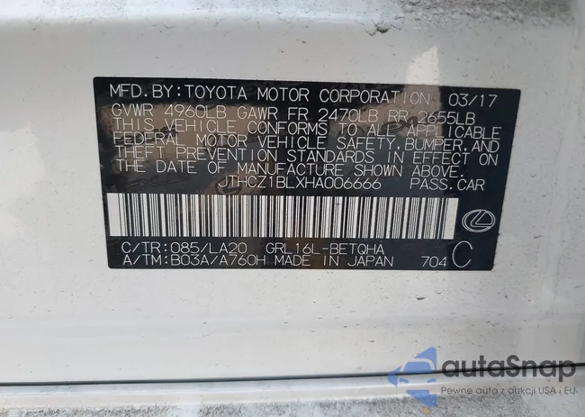 JTHCZ1BLXHA006666: 42441014