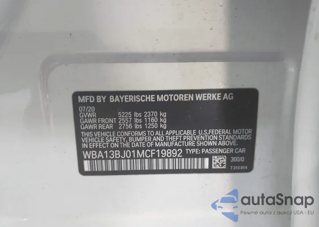 WBA13BJ01MCF19892: 42441017