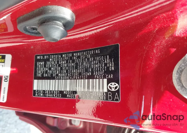 5YFBURHE4JP847127: 42441156