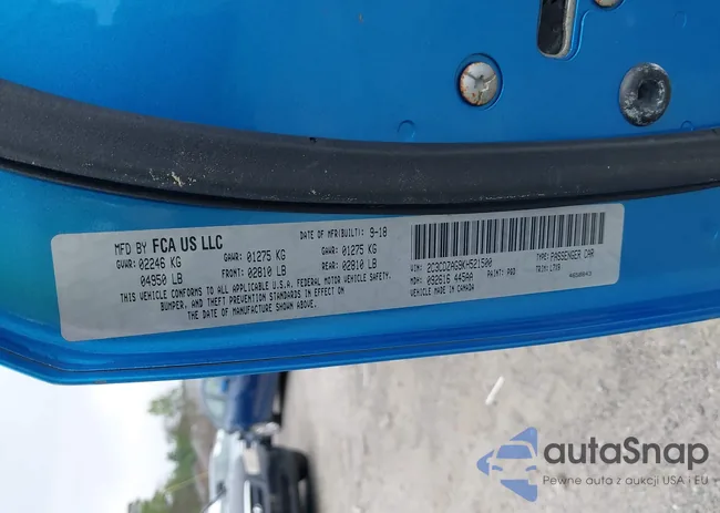 2C3CDZAG9KH521500: 42441245