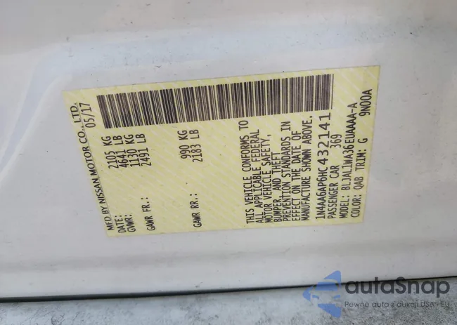 1N4AA6AP6HC432141: 42441283