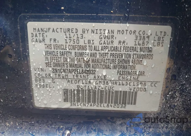 3N1CN7AP2EL842032: 42441356