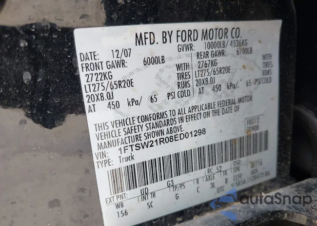 1FTSW21R08ED01298: 42440547