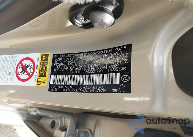 JTHBK1GG5G2221120: 42440601