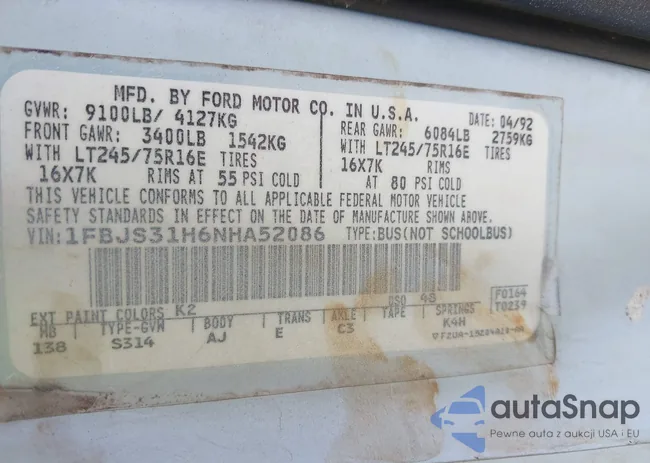 1FBJS31H6NHA52086: 42440659