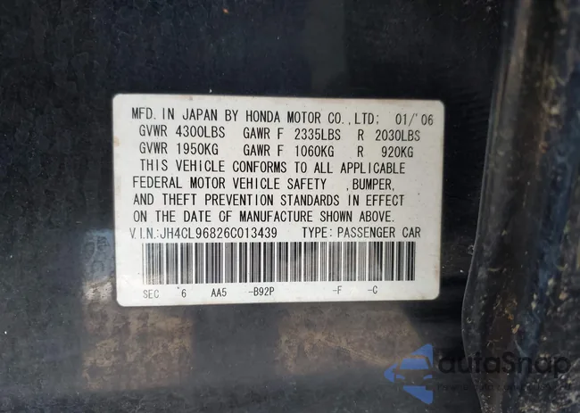 JH4CL96826C013439: 42440712