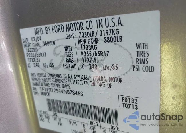 1FTPX12544NB78463: 42441805