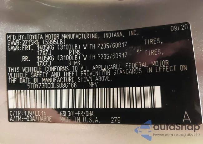 5TDYZ3DC0LS086166: 42441937