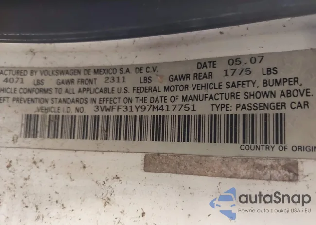 3VWFF31Y97M417751: 42442205