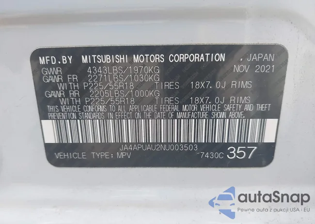 JA4APUAU2NU003503: 42442319