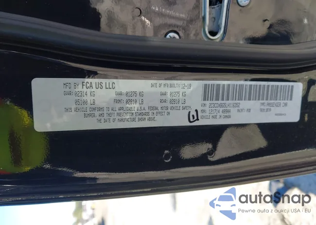 2C3CDXBG5LH116352: 42442353