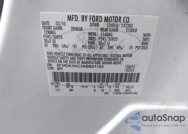 2FMDK3KC3ABB21153: 42441397