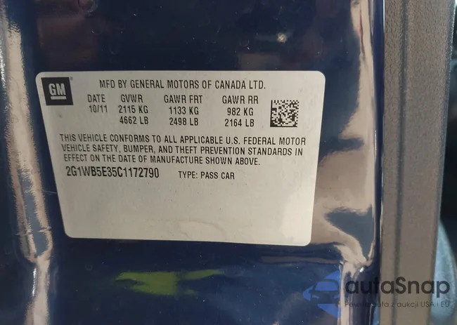 2G1WB5E35C1172790: 42441424