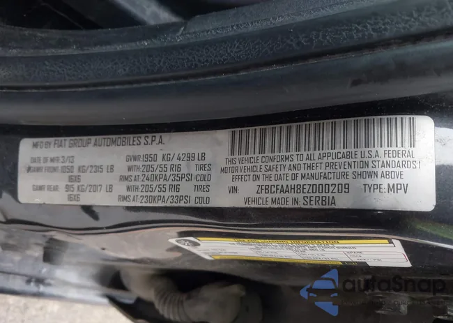 ZFBCFAAH8EZ000209: 42441433