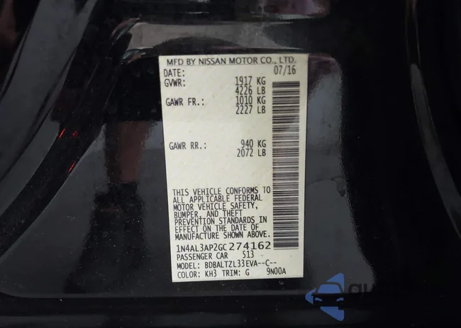 1N4AL3AP2GC274162: 42441632