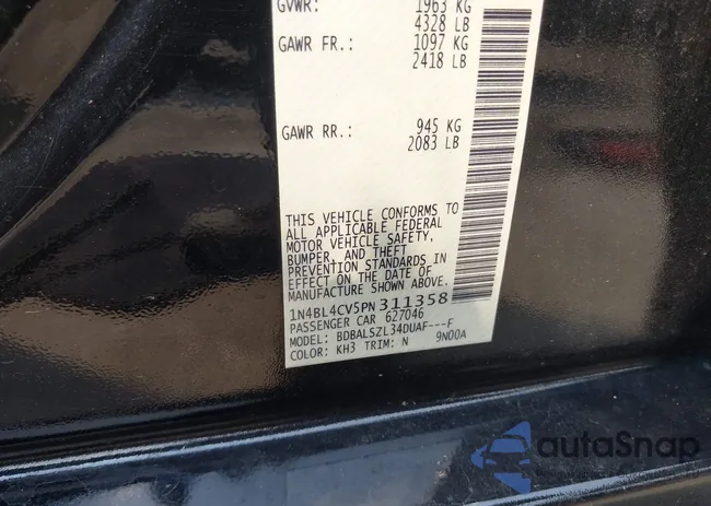 1N4BL4CV5PN311358: 42441731