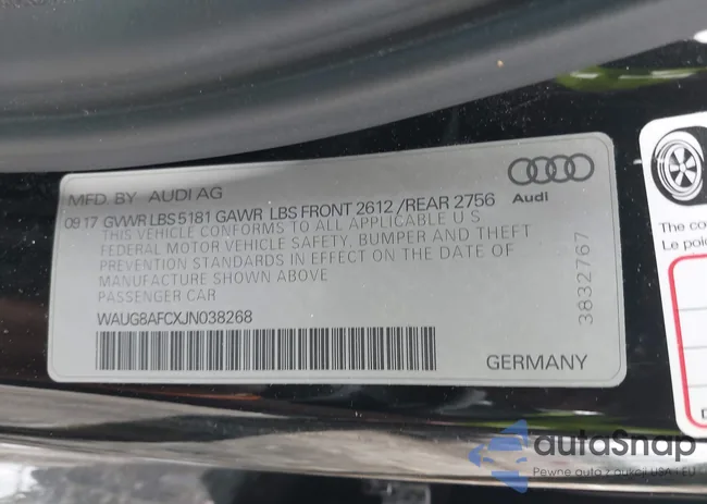 WAUG8AFCXJN038268: 42442815