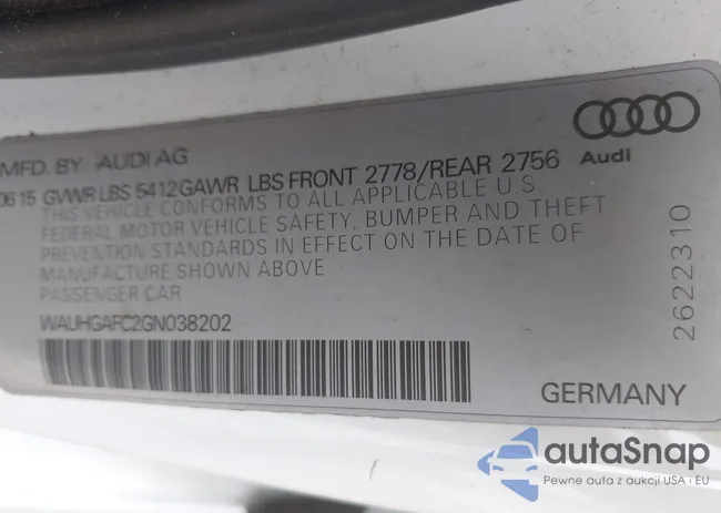 WAUHGAFC2GN038202: 42442848