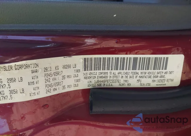 1J8HH48P87C553761: 42442898