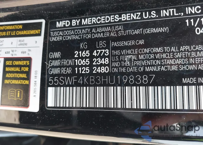 55SWF4KB3HU198387: 42443223