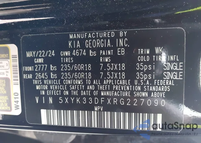 5XYK33DFXRG227090: 42442470