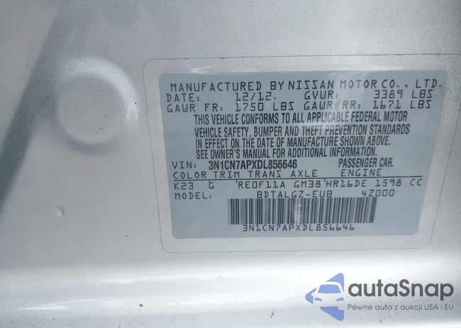 3N1CN7APXDL856646: 42444042