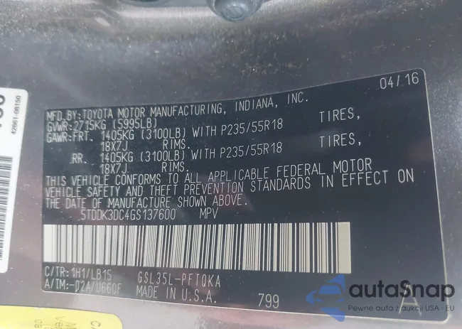 5TDDK3DC4GS137600: 42444216